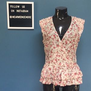 Sheer Floral Print Tank